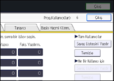 İşlem paneli ekran çizimi