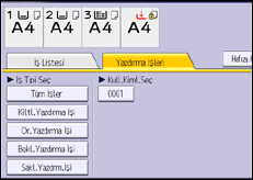 İşlem paneli ekran çizimi