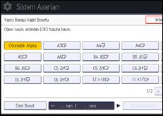 İşlem paneli ekran çizimi