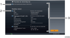 Afbeelding van het scherm met genummerde onderdelen