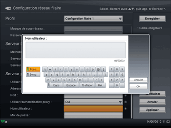 Illustration de l'écran