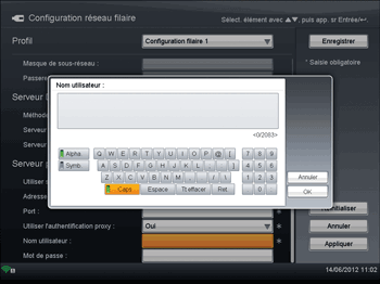 Illustration de l'écran