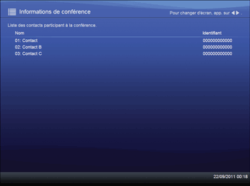 Illustration de l'écran