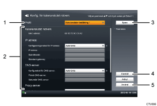 Bild av skärm (numrerade detaljer)