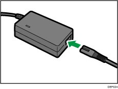 Ilustración del adaptador de CA