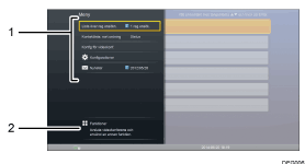 Bild av skärm (numrerade detaljer)