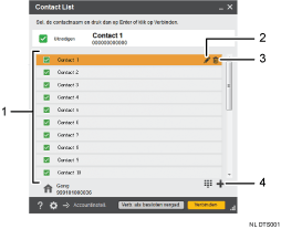 Genummerde schermillustratie paginamenu