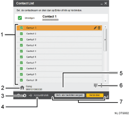 Genummerde schermillustratie paginamenu