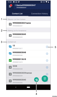 Application screen illustration numbered callout illustration