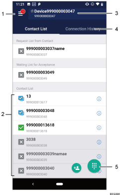 Application screen illustration numbered callout illustration