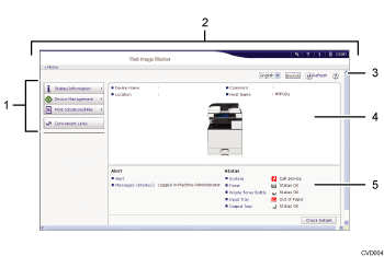 Web browser screen illustration numbered callout illustration