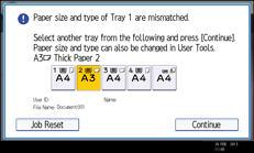 Operation panel screen illustration