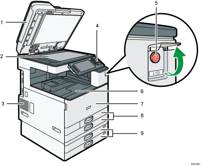 Main unit illustration numbered callout illustration