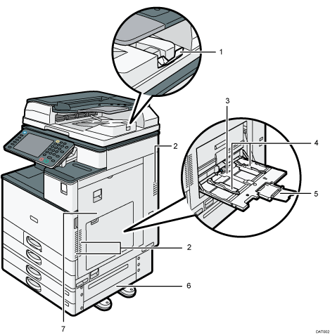 Main unit illustration numbered callout illustration