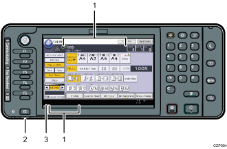 Control panel illustration numbered callout illustration