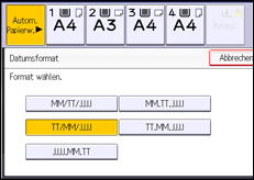 Abbildung Bedienfeld-Display