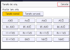Ilustración de la pantalla panel de mandos