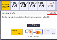 Ilustración de la pantalla panel de mandos