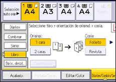 Ilustración de la pantalla panel de mandos
