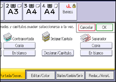 Ilustración de la pantalla panel de mandos