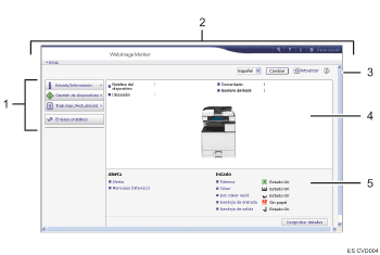 Ilustración de llamada numerada de ilustración de pantalla del explorador Web