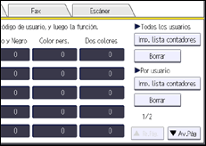 Ilustración de la pantalla panel de mandos