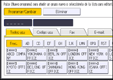 ilustración de la pantalla del panel de operaciones