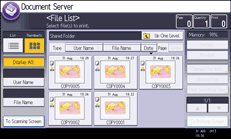 Ilustración de la pantalla panel de mandos