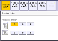 Illustrazione della schermata sul pannello di controllo