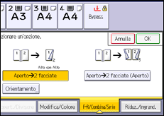 Illustrazione della schermata sul pannello di controllo
