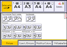 Illustrazione della schermata sul pannello di controllo