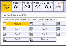 Illustrazione della schermata sul pannello di controllo