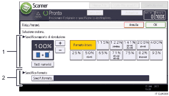 Illustrazione numerata pannello di controllo