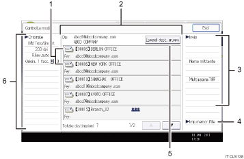 Illustrazione numerata pannello di controllo