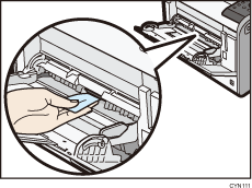 Ilustración del rodillo de alimentación de papel