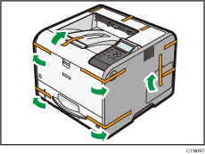 Illustratie van de printer