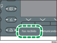 Ilustración del indicador de fax recibido