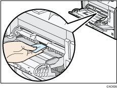 Ilustración del rodillo de alimentación de papel