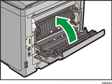 Ilustración de la parte posterior de la máquina