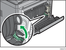 Ilustración de la parte posterior de la máquina