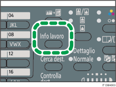 Illustrazione del tasto Info lavoro