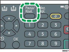 Illustrazione tasto Pausa/Risel.