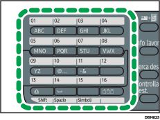 Illustrazione del tasto Numero rapido