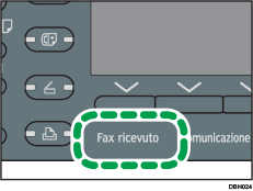 Illustrazione indicatore Fax ricevuto