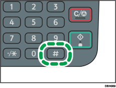 Illustrazione del tasto cancelletto 