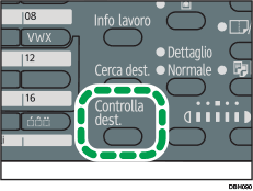 Illustrazione del tasto Controlla dest.