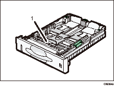 Illustrazione vassoio di alimentazione carta con didascalie numerate