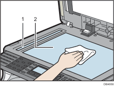 Illustrazione numerata vetro di esposizione