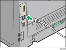 Illustrazione del collegamento del cavo Ethernet