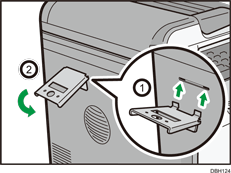 Illustrazione del lato destro della macchina